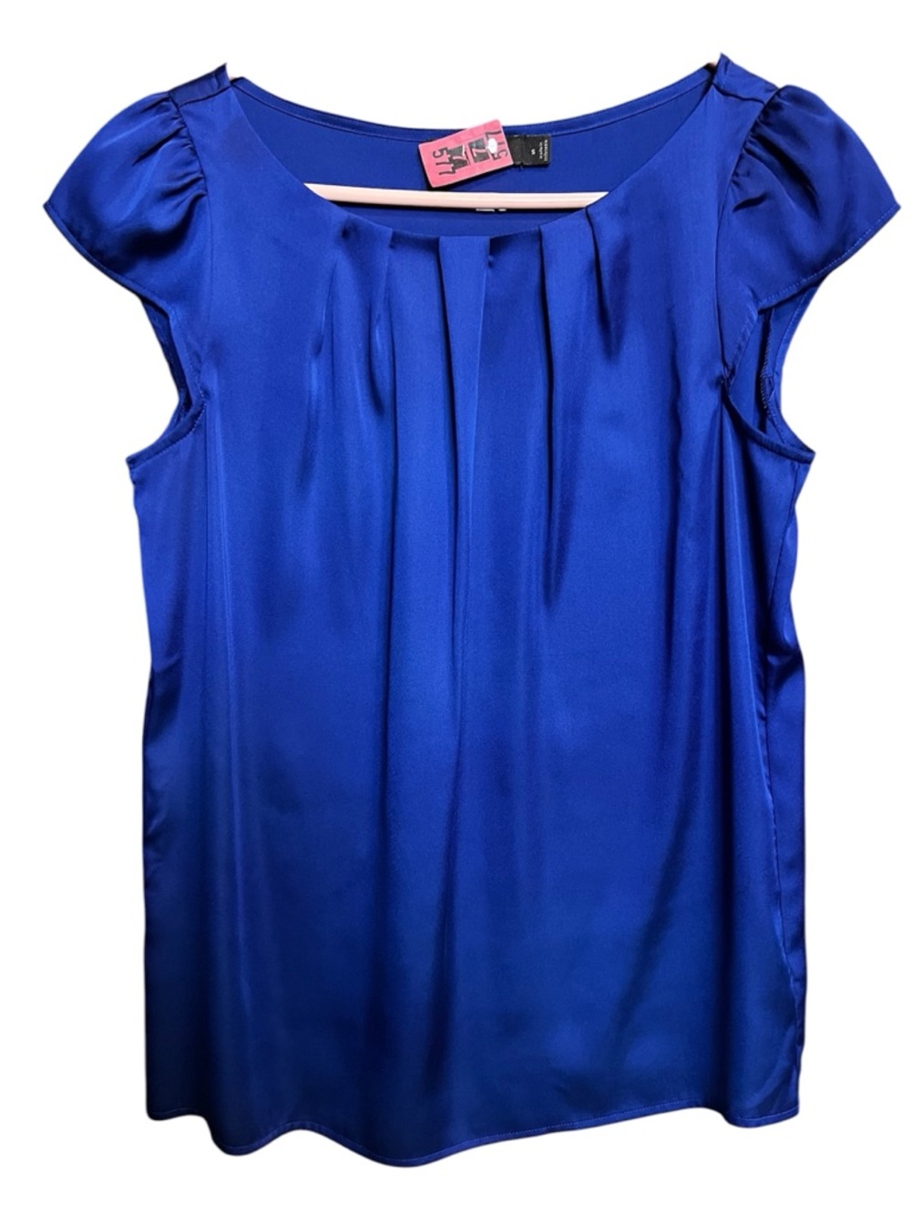The Limited Blouse Size Small – Royal Blue Pleated Front Top